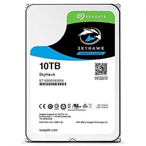 Seagate SkyHawk Surveillance Hard Drive — 10TB, 3.5"