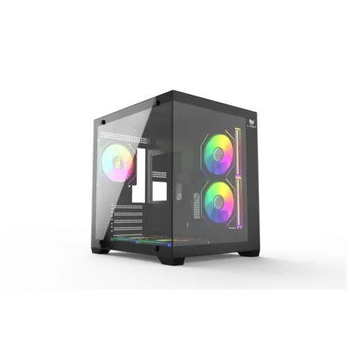 T-Wolf Mystery Box NV X5 Infinity ARGB Gaming Casing — M-ATX Mid Tower