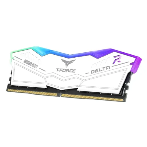 TEAM Delta Desktop Memory — RGB, White, 16GB DDR5 6000MHz CL28