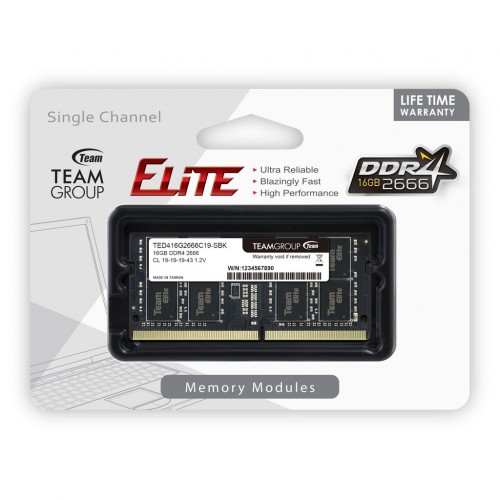 TEAM ELITE Laptop Memory — 16GB, 2666MHz