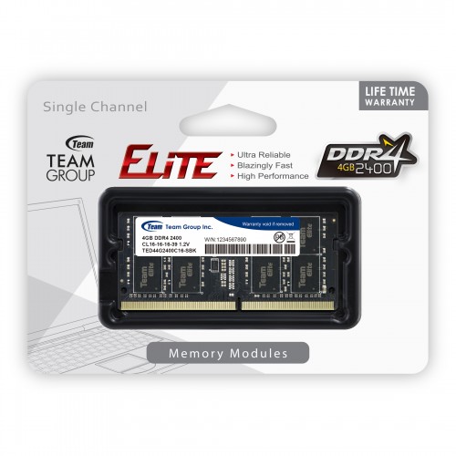 TEAM ELITE Laptop Memory — SO-DIMM DDR4 4GB 2400MHz