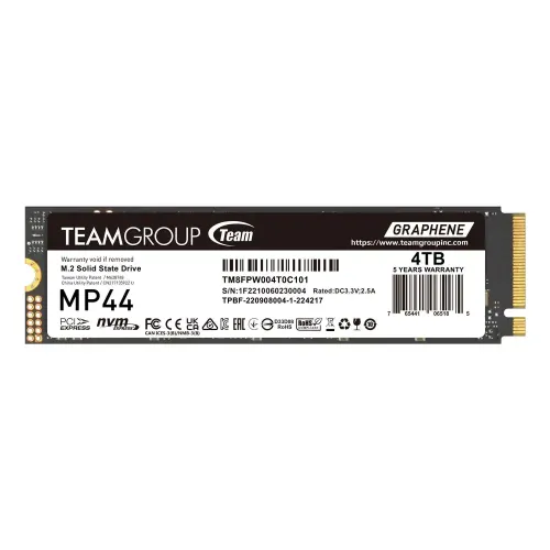 Team MP44 4TB SSD — M.2 PCIe Gen4 NVMe