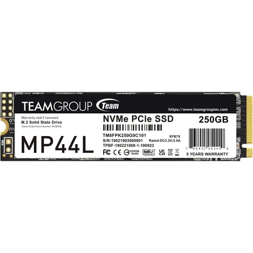 Team MP44L 250GB SSD — M.2 PCIe Gen4 NVMe