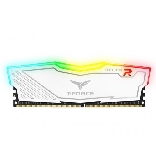 TEAM T-Force DELTA RGB Gaming Desktop RAM — 16GB 3200MHz DDR4, White
