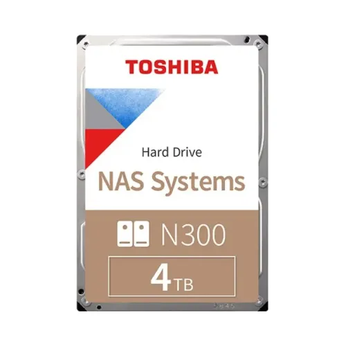 Toshiba N300 4TB NAS Hard Drive — 3.5", SATA, 7200RPM