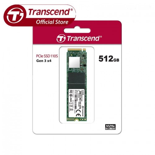 Transcend 110S M.2 2280 (M-Key) SSD — 512GB, PCIe Gen3x4