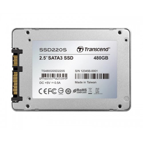 Transcend SSD220S SSD — 2.5", 480GB