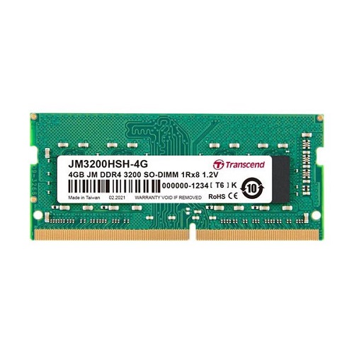 Transcend 4GB JM Laptop Memory — DDR4, 3200MHz, SO-DIMM