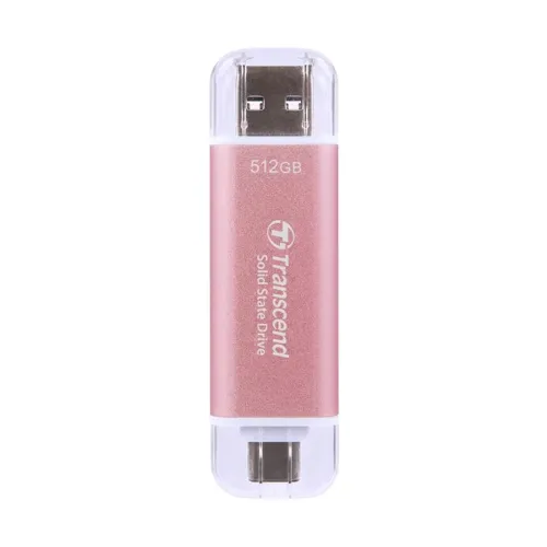 Transcend ESD310P Portable SSD — 512GB, Dual Type-A & Type-C Port