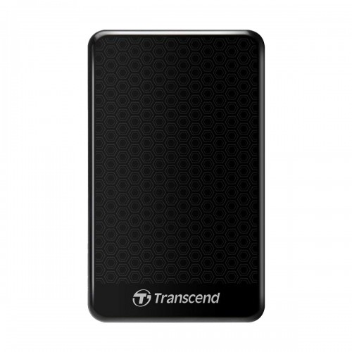 Transcend J25A3K External Hard Drive — 2TB, USB 3.0, Black