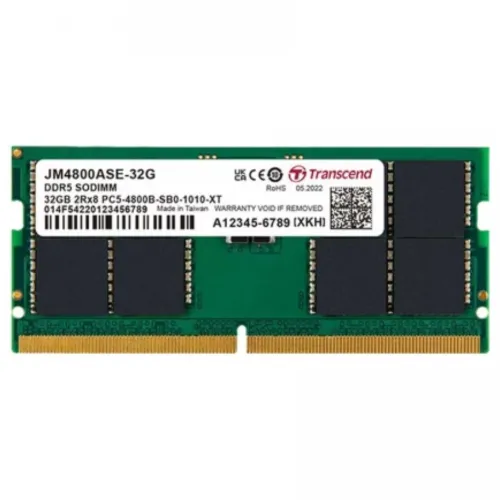 Transcend JetRAM Laptop SO-DIMM Memory — 32GB, DDR5, 4800MHz
