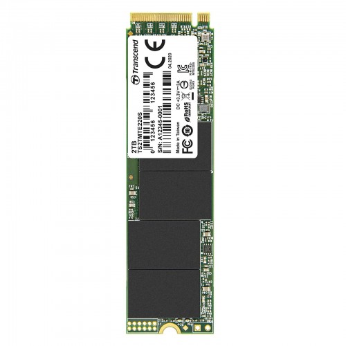 Transcend SSD220S SSD — 2TB, M.2 PCIe Gen3 x4