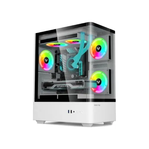 Value-Top NUBIA 20F5W Micro ATX Gaming Case — White