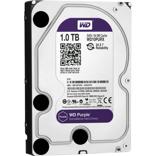 Western Digital Purple Surveillance Hard Drive — 1TB