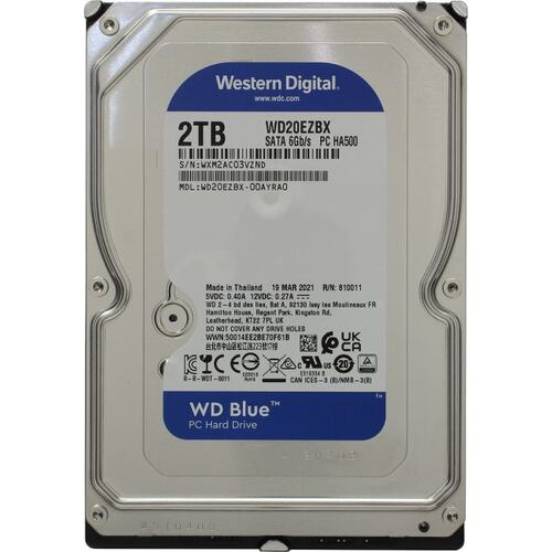 Western Digital Blue Desktop Hard Drive — 2TB, 7200RPM