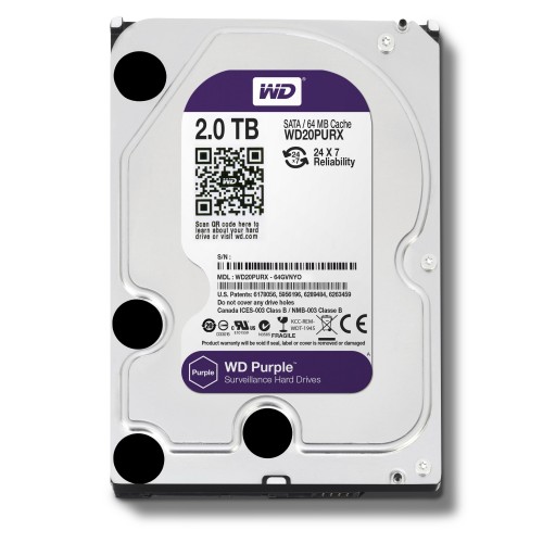 Western Digital Purple Surveillance Hard Drive — 2TB