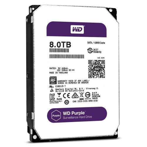 Western Digital Purple Surveillance Hard Drive — 8TB, 3.5"