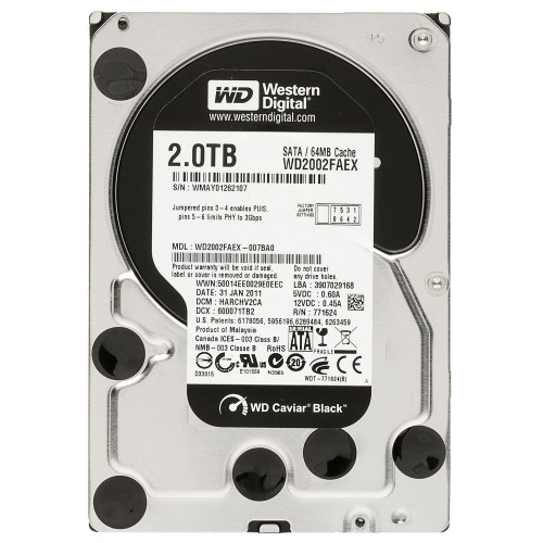 Western Digital Black Hard Disk — 2TB, SATA