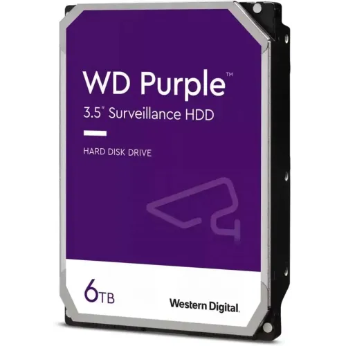 Western Digital Purple 6TB 3.5" Surveillance Hard Drive — 5400RPM