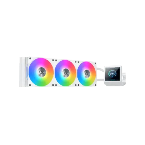 Xigmatek Connect 360 Arctic Liquid CPU Cooler — 360mm, ARGB, White, Digital Display