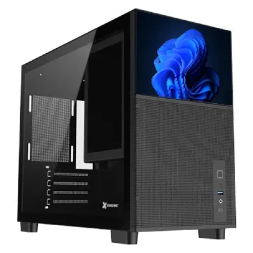 Xtreme D777B Mid Tower Casing — with 7-inch Display
