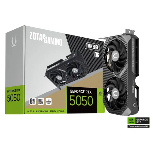 ZOTAC GAMING GeForce RTX 5050 Twin Edge OC Graphics Card — 8GB GDDR6