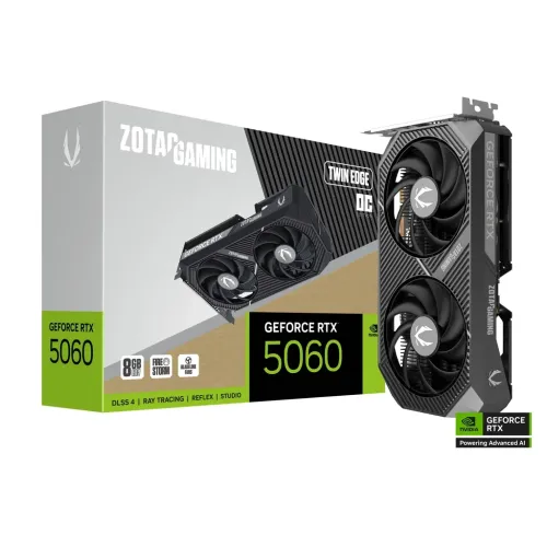 ZOTAC GAMING GeForce RTX 5060 Twin Edge OC Graphics Card — 8GB GDDR7