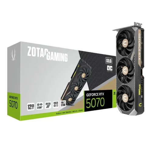 ZOTAC GAMING GeForce RTX 5070 SOLID OC Graphics Card — 12GB GDDR7