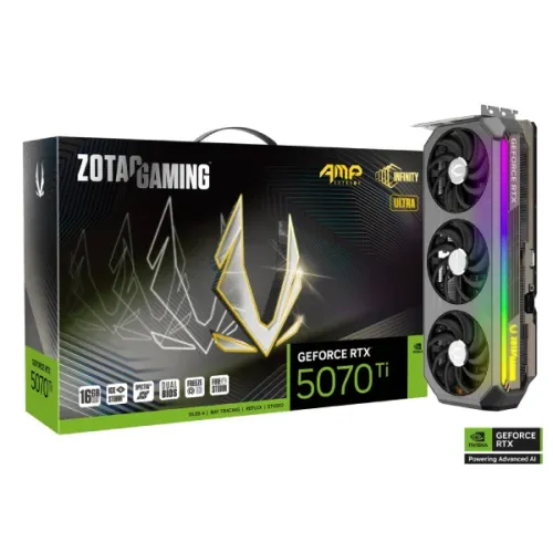 ZOTAC GAMING GeForce RTX 5070 Ti Graphics Card — AMP Extreme INFINITY ULTRA, 16GB GDDR7