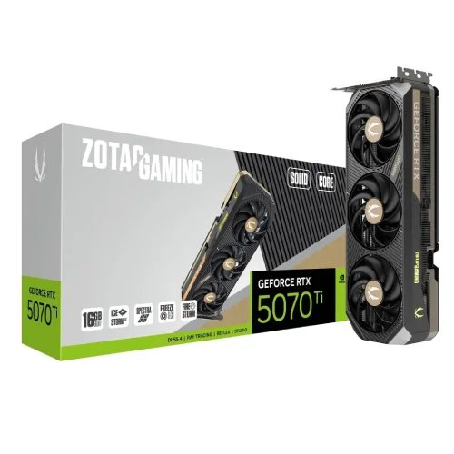 ZOTAC GAMING GeForce RTX 5070 Ti SOLID CORE Graphics Card — 16GB GDDR7