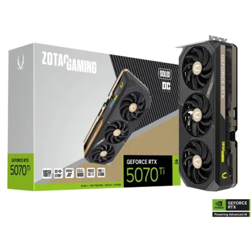 ZOTAC GAMING GeForce RTX 5070 Ti SOLID OC Graphics Card — 16GB, GDDR7