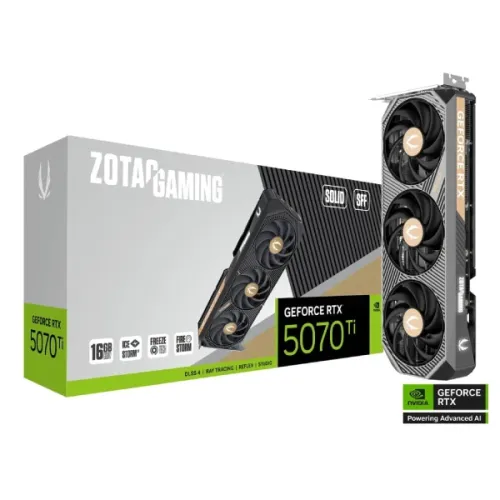 ZOTAC GAMING GeForce RTX 5070 Ti SOLID SFF Graphics Card — 16GB GDDR7