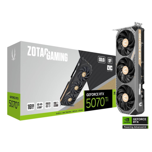 ZOTAC GAMING GeForce RTX 5070 Ti SOLID SFF OC Graphics Card — 16GB GDDR7