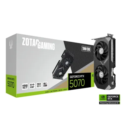 ZOTAC GAMING GeForce RTX 5070 Twin Edge Graphics Card — 12GB GDDR7