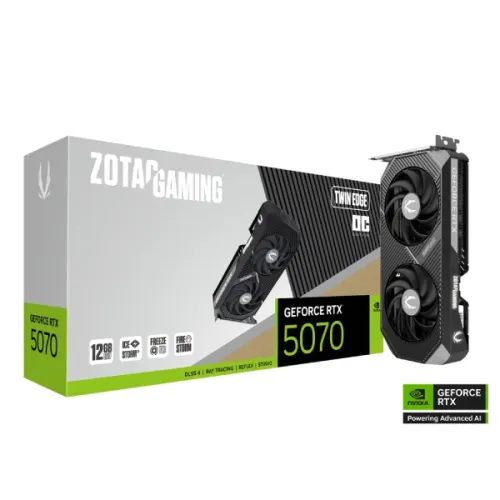 ZOTAC Gaming GeForce RTX 5070 Twin Edge Graphics Card — OC, 12GB GDDR7