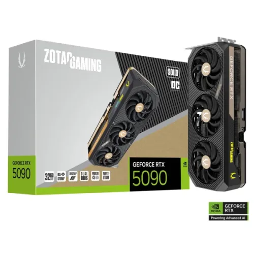ZOTAC GAMING GeForce RTX 5090 SOLID OC Graphics Card — 32GB GDDR7