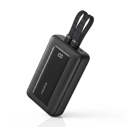 Anker Zolo Power Bank — 20000mAh, 30W, Built-in Cables