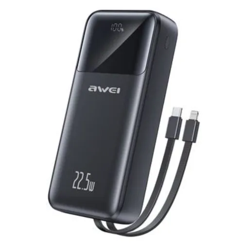 Awei P107K Fast Charging Digital Display Power Bank — 20000mAh, 22.5W