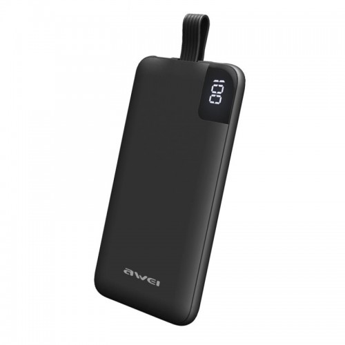 AWEI P67K Multiple Output Power Bank — 10000mAh, with Black Cable