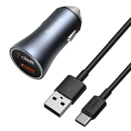 Baseus TZCCJD-A0G Mini Car Charger — 40W, Dual USB Port