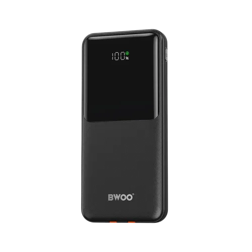 BWOO BO-P60 Power Bank — 10000mAh, 22.5W, Built-in Type-C and Lightning Cable