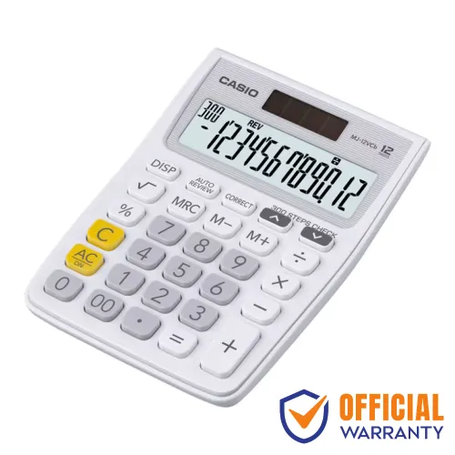 Casio MJ-12VCb Basic Calculator — Check & Correct