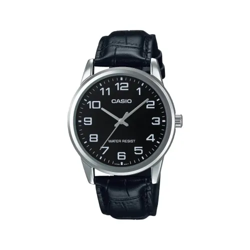 Casio MTP-V001L-1BUDF Analog Watch — Leather Belt