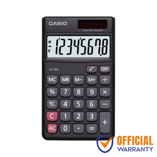 Casio SX-300-W — Portable Basic Calculator