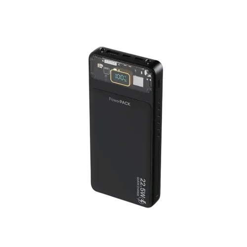 Fantech T1 Mini Power Bank — 10000mAh, 22.5W Fast Charging, Transparent Display