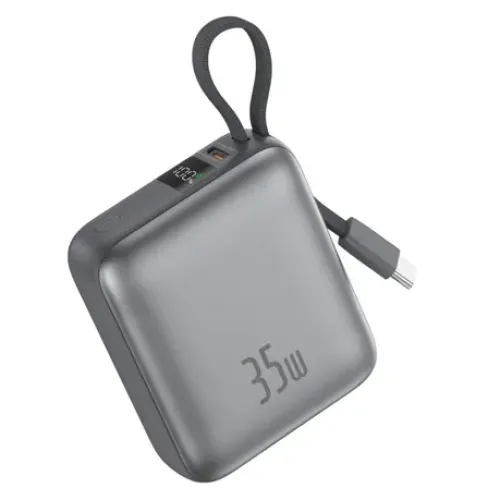 Foneng PX137 Power Bank — 10000mAh, 35W, Built-in Type-C Cable