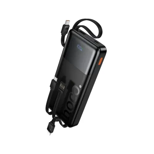 Hoco J156 Founder Power Bank — 10000mAh, 22.5W Fast Charging, Built-in Cables