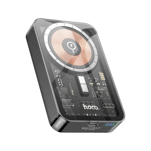 Hoco Q14A Transparent Wireless Fast Charging Power Bank — 10000mAh, 20W