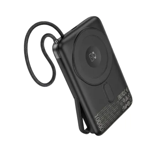 Hoco Q43 Clever Magnetic Wireless Power Bank — 10000mAh, 20W, With Phone Holder