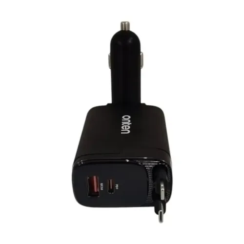 Onten OTN-CW72 Car Charger — 36W, Built-in Lightning and Type-C Cable